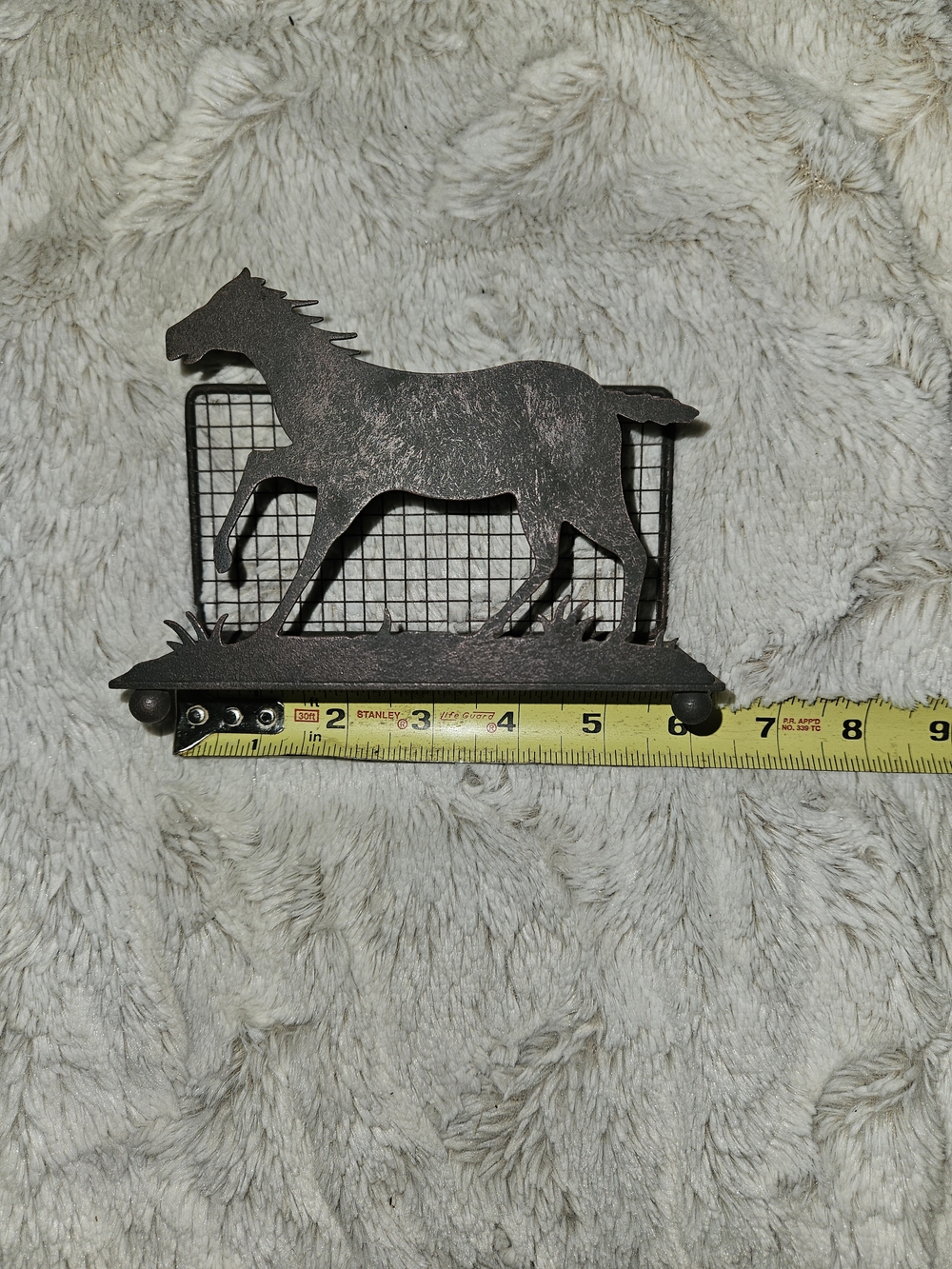 Rustic Metal Horse Silhouette Napkin Holder in Dark Bronze